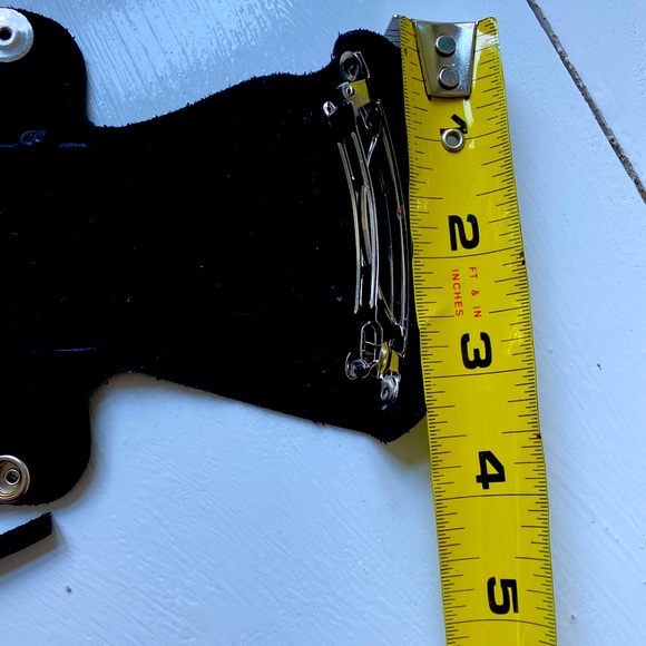 Leather barrette clip ponytail holder - Picture 3 of 6